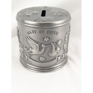PPewter Engravable Baby's First Coin Bank‎ – 3.5" x 4" Keepsake Gift